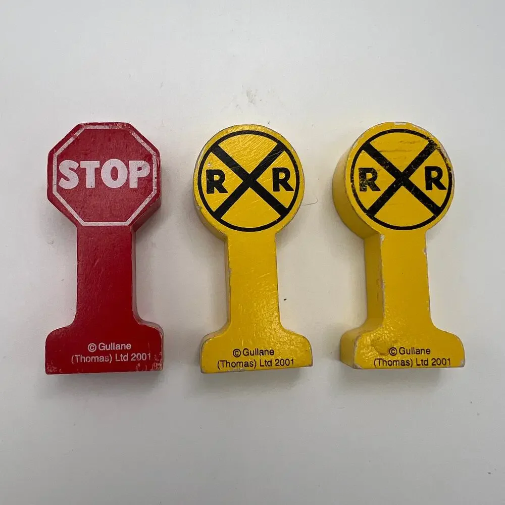 Thomas Wooden Train Figure Lot of 6 Sir Topham Hatt Signs Bush 2001 Gullane VTG